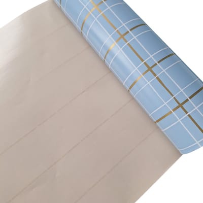 3m Cadeaupapier - ruit - blauw - man - inpakpapier
