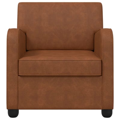 vidaXL - Fauteuil - Antiek - Bruin - Kunstleer