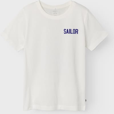 Name it t-shirt jongens - ecru - NKMfaliksen - maat 116