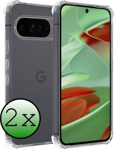 Hoesje 2 Stuks - Geschikt voor Google Pixel 10 Pro - Sterk & Shockproof - Siliconen Case - Back Cover - Telefoon Hoes Shock Proof - Transparant