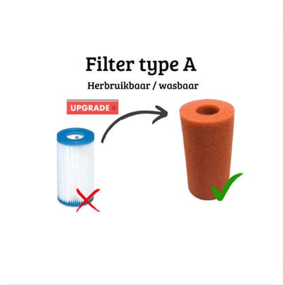 Jacuzzi filter type A - 5 stuks - rood - Herbruikbaar en uitwasbaar