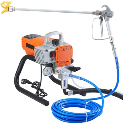 Allero Verfspuit - Verfspuit Electrisch - Verfpistool - 1800W - Verstelbare Spuitmachine - 1,8 l/min - Lichtgewicht - Makkelijk