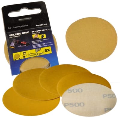 5 schuurschijven p500 voor de 50mm - schuurmachine schijven - schuurschijf - velcor schijven