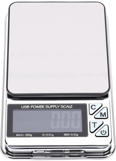 Digitale Milligramweegschaal - Precisie Weegschaal - Nauwkeurig Wegen - 001 G Precisie - 600 G Capaciteit - Zilver