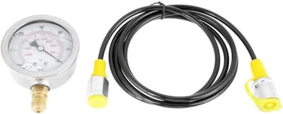 Hydraulische Druk Test Kit 0~600BAR met Drukmeter, 1.56M Hydraulische Slang en 2-BSP1/4 Aansluitingen voor Nauwkeurige Drukmetingen