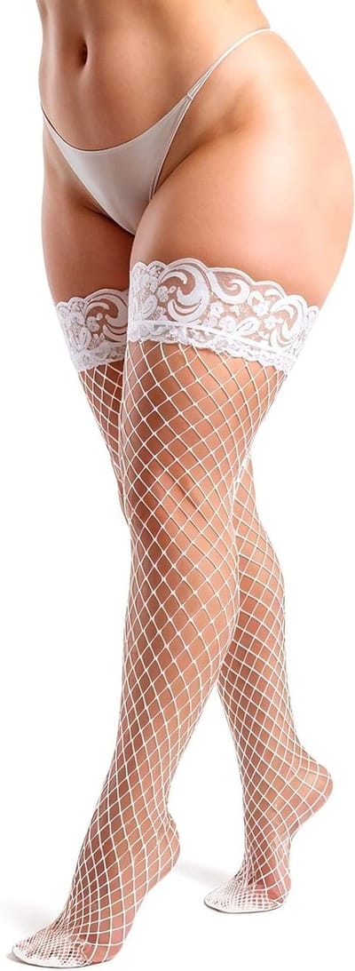Elegante Vissengaren Kousen voor Vrouwen, Strapless en Antislip Silikonelace, Perfect voor Halloween en Cosplay Feesten