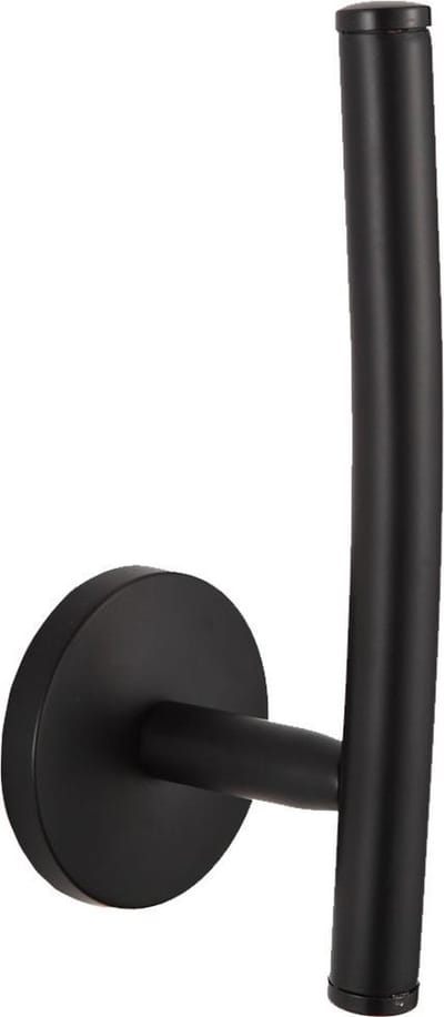 VDN Stainless Reserverolhouder zwart - Reserverolhouder hangend - Toiletrolhouder - wc rolhouder