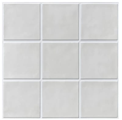 Milova Zelfklevende tegels - 10st - Plak tegeltjes - Keuken - Badkamer - 3D muurstickers - 30x30 - Decoratie - Stickertegel - Water- en schimmelbestendig - Light Grey - Vierkant