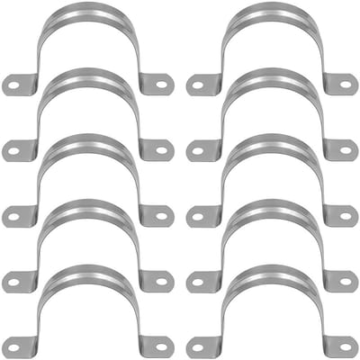 NTH products- Pijpriemen 10 Stuks - U-vormige Buisklemmen - Roestvrij Staal 304 - Stevige Klemmen - Duurzaam - Voor Binnen/Buiten Gebruik