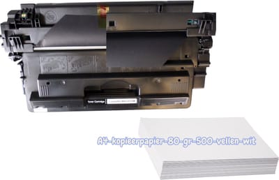 KATRIZ® huismerk toner CF214X (HP 14X)Zwart -17 500 Pagina's + Kopieerpapier-A4-80GR-500vellen-wit|Geschikt voor HP LaserJet Enterprise 700 M712DN /700 M712XH / 700 MFP M712N / 700 MFP M725DN / 700 MFP M725F / 700 MFP M725Z / 700 MFP M725Z+