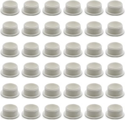 36 stuks afdekstoppen in wit | 13 x 8 | boorgat Ø 8 mm