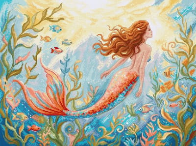 Borduurpakket LETI 9981 - Mermaid Dreams - Dromen van een Zeemeermin - Leti Stitch