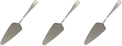 3x Taartschep met Kartelrand RVS – Taartsnijder en Pizzaschep in Één – Taartserver voor Taart, Cake, Quiche en Pizza – Vaatwasserbestendig – Grijs