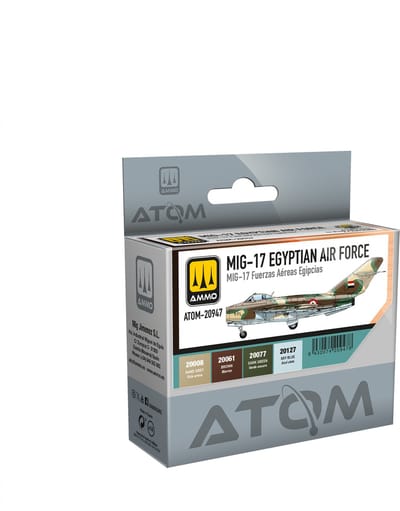 AMMO by Mig Jimenez Hobbyverf Acrylverf - MIG 20947 ATOM - MiG-17 Egyptische Luchtmacht Kleurenset - Acryl Set 4x20ml Verf set - 4x 20 ml