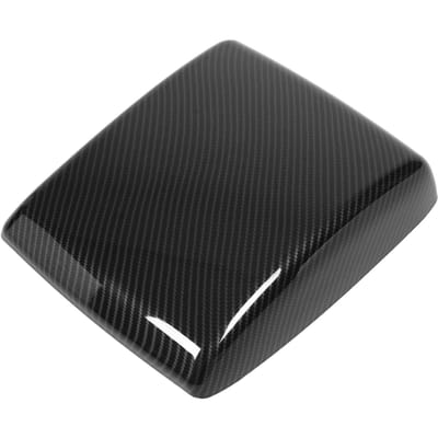 Protecteur de Couvercle d'Accoudoir de Console Centrale Style Fibre de Carbone Remplacement pour Land Rover Discovery Sport L550 2020 et suivants black