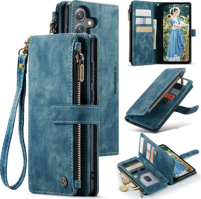 CaseMe Hoesje - Geschikt voor Samsung Galaxy S24 FE Hoesje - CaseMe C30 Book Case met Portemonnee - Blauw