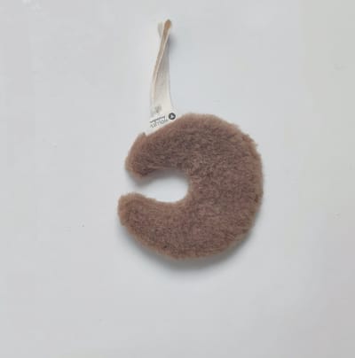 WOLLIES Amsterdam - Wollen Speendoekje Maan - 100% Wol - Bruin