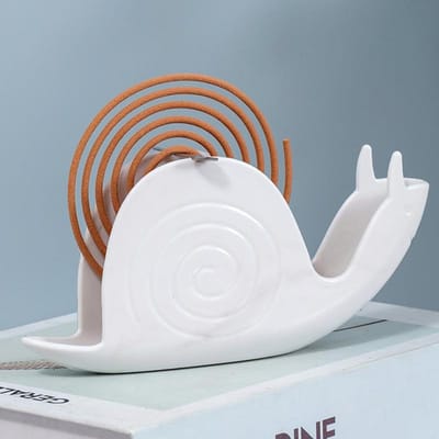 1PC Slakken Muggenspiraalhouder Met Lade Nordic Stijl Spiraal Zomerdag Plastic Muggenwerende Wierook Rekplaat Thuis Dec wit