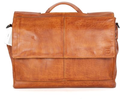 Leren Laptoptas - 15.6 inch - Benzo - Brandy