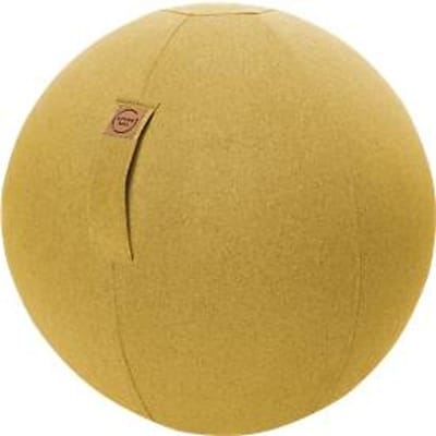 Zitbal Vilt, vilt-imitatie 100% polyester, afwasbaar, scheurvast, draaglus, mosterd