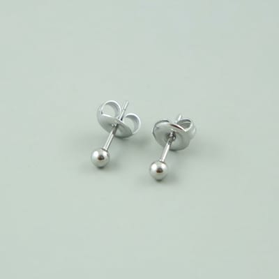 House of Jewels - Oorknoppen Edelstaal - RVS - 3mm - Stainless Steel