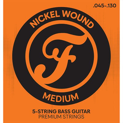 Light snarenset voor 5-snarige elektrische basgitaar Fazley BPNW45130 Premium Nickel Wound 5-String Bass Guitar Strings