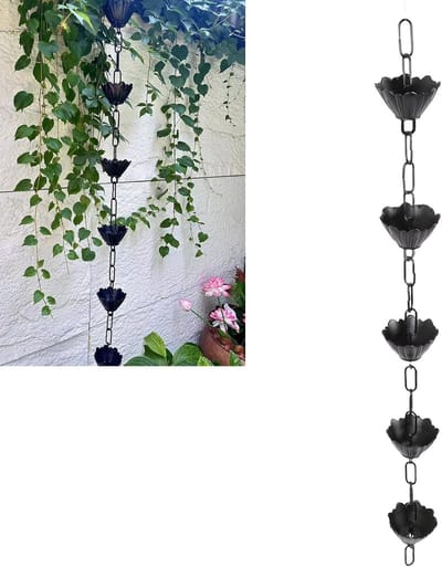 Regenketting - Waterafvoer Ketting - Terras Decoratie - Bloemendesign - 95 cm - Aluminium