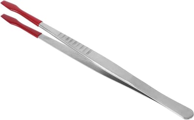 Roestvrijstalen Pincet - Met Rubberen Punten - Verzamelen En Hanteren - Antislip Grip - 15 cm Lengte - Multi