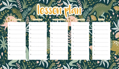 Wallvy - Magnetisch Lesrooster - Groene Dinosaurussen - 30x17,5cm - Personaliseerbaar