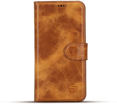 Solidenz Leren Hoesje - geschikt voor Samsung Galaxy S26 Ultra - Echt leer - Telefoonhoesje met Pasjeshouder - Lichtbruin