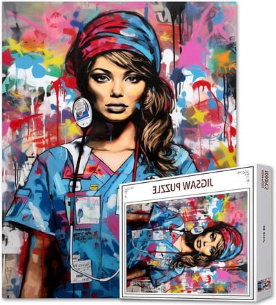 Graffiti Puzzel - Legpuzzel Kunst - Ontspannen Hobby - Perfect Passende Stukjes - 50x70 cm - Blauw
