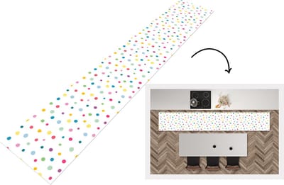 Keukenloper - Loper keuken - Confetti - Stippen - Patroon - 300x50 cm - Keukenloper vinyl