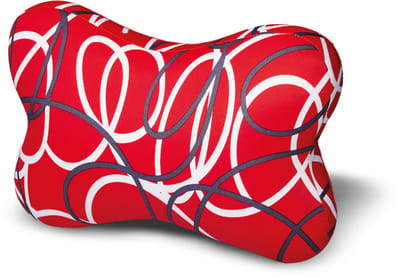 Kuschelmaxx kussen - Sierkussen gevlinderd 22 x 33 cm - rood gelijnd-design - Stevig en zacht - Mooie print - Gevuld met microgranulaat - Vormvast & Wasbaar - Ideaal voor op de bank, bed, auto of op reis - Inclusief Wasnet