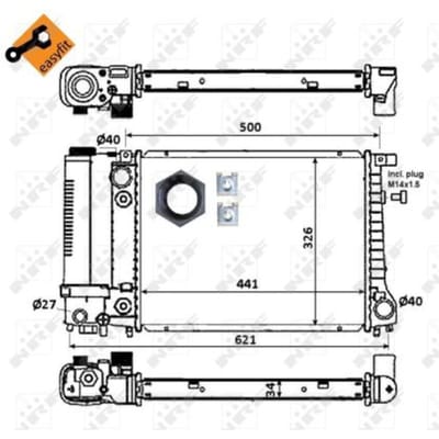 Radiator, motorkoeling NRF 51356