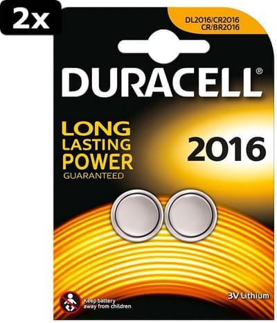 2x Duracell Knoopcel Lith A2 2016