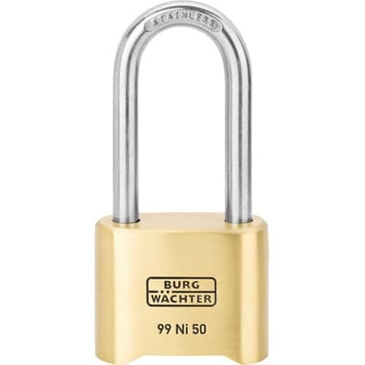 Burg Wächter 37491 Hangslot 51.90 mm Messing Cijferslot