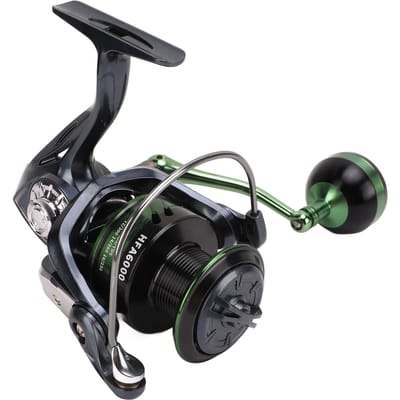 Moulinet de Pêche Spinning Métal Acier Inoxydable Contrôle Flexible Économie d'Effort Haute Résistance Moulinet de Pêche pour la Pêche gray