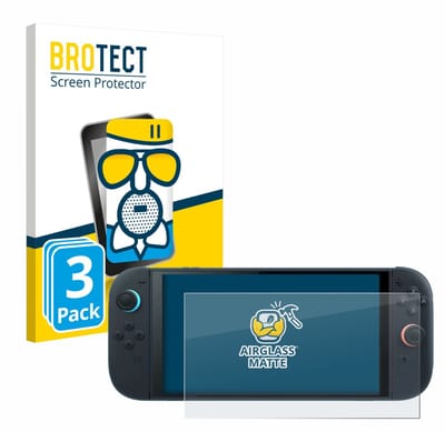 BROTECT - Screenprotector voor Nintendo Switch 2 - Folie Beschermfolie Beschermglas matte 3 Stuks