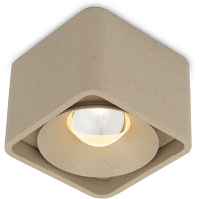 KS Verlichting - plafondlamp - Lars - spot - LED - dimbare lamp - 1800K - 3000K - vierkant - opbouwspot - glas - aluminium - champagne
