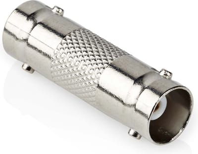 BNC koppelstuk - 50 Ohm - Female - Metaal - Zilver - Allteq