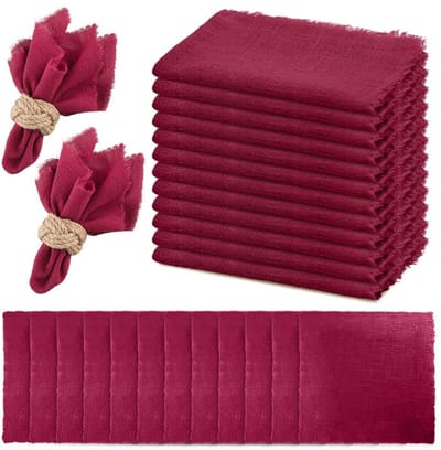 Dailygoods- Stoffen Servetten 12 Stuks - Linnen Servetten - Herbruikbare Servetten - Katoenen Tafelservetten - 42 x 42 cm - Stijlvolle Tafelsfeer