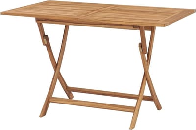 Eetkamertafel - Tuintafel Klaptafel - Buiten Eten - Inklapbaar Design - 120 x 70 cm - Houtkleurig