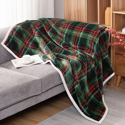 Tartan Sherpa Fleece Plaid Deken - Omkeerbaar & Zacht, 150x200cm
