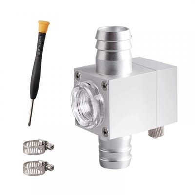 Dailygoods- CO2 Diffuser Draaibaar - Aquarium Verstuiver - Reactor met Kijkvenster - Bubbelteller - Waterinlaatbuis 12/16 mm - Verstelbaar