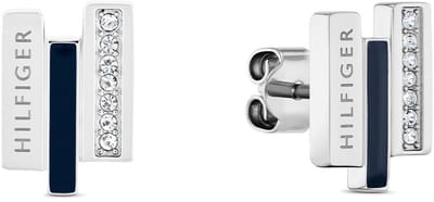Tommy Hilfiger TJ2780843 Dames Oorbellen - Oorknopjes - Sieraad - Staal - Zilverkleurig - 8 mm breed - 9 mm lang