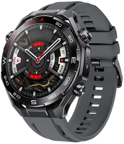 Siliconen bandje - geschikt voor Huawei Watch Ultimate 2 / Watch GT 5 (Pro) 46 mm / GT 6 (PRO) 46mm - grijs