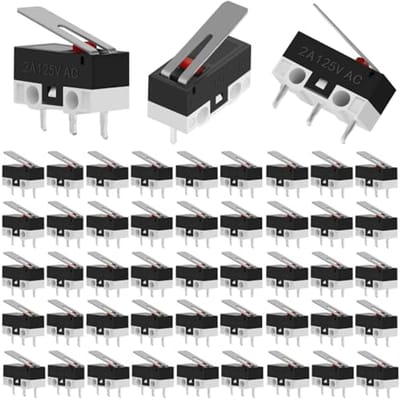 50 Stuks 125VAC 1A 3-Pins Momentane Micro Eindschakelaars voor Arduino en CNC
