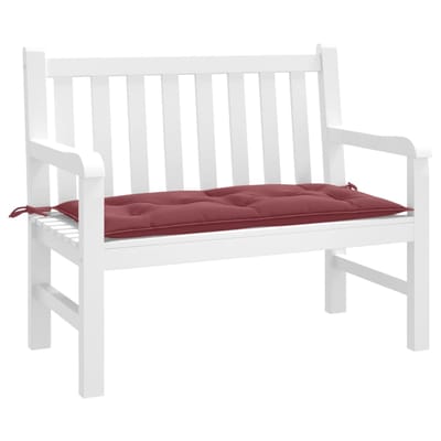 vidaXL - Tuinbankkussen - 100x50x7 - cm - stof - gemêleerd - wijnrood
