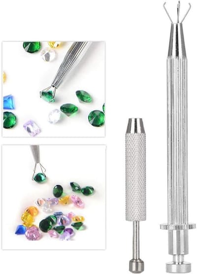 Professionele Juwelierspincet met 4 Klauwen voor Het Oppakken van Diamanten, Edelstenen en Kralen, Perfect voor Horloges en Brillen