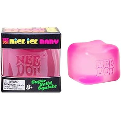 Schylling Needoh Nice Kubus - Stressverlichtende Squishy Speelgoed, Sensorisch Speelgoed, Kubus Knijpbal, Vent Speelgoed, Cadeau voor Kinderen, Rood Paars Blauw, Sn